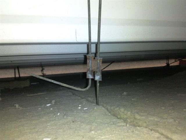 Roest op veer en draad stangen snelspanner