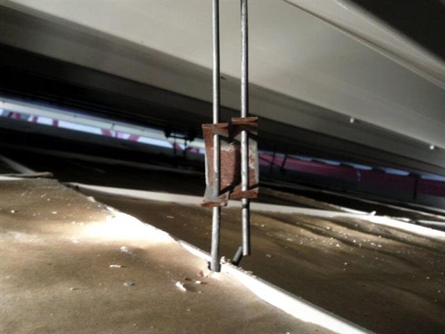 Roest op de veer van de snelspanner
